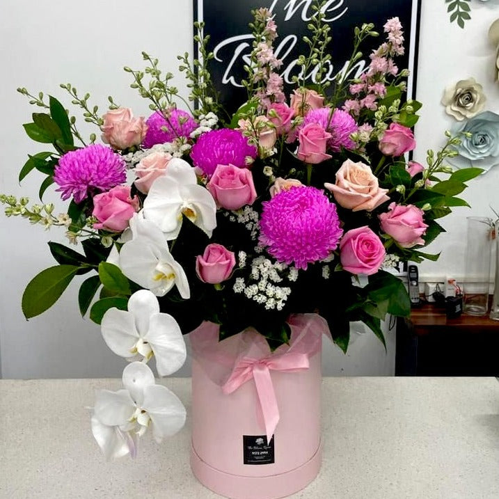 Orchid Obsession in Dior Box - Luxury Flower Arrangement