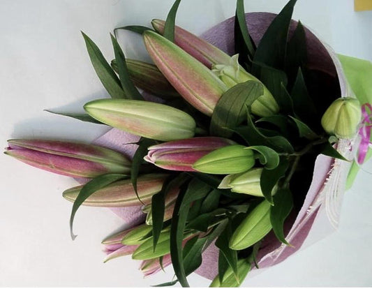 Same Day Flower Delivery - Oriental Lilies Assorted (1 Bunch) - Naz Flowers and Gifts