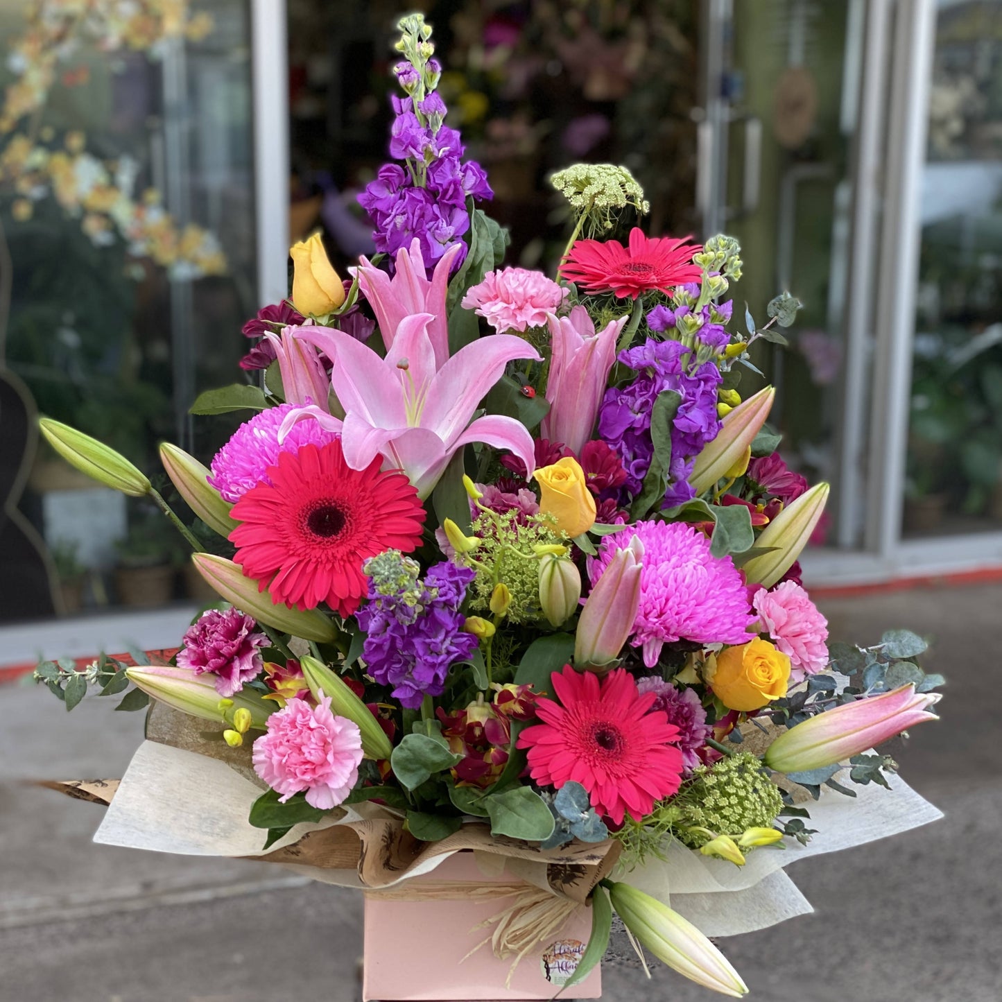 Vibrant Blooms Boxed Flower Arrangement