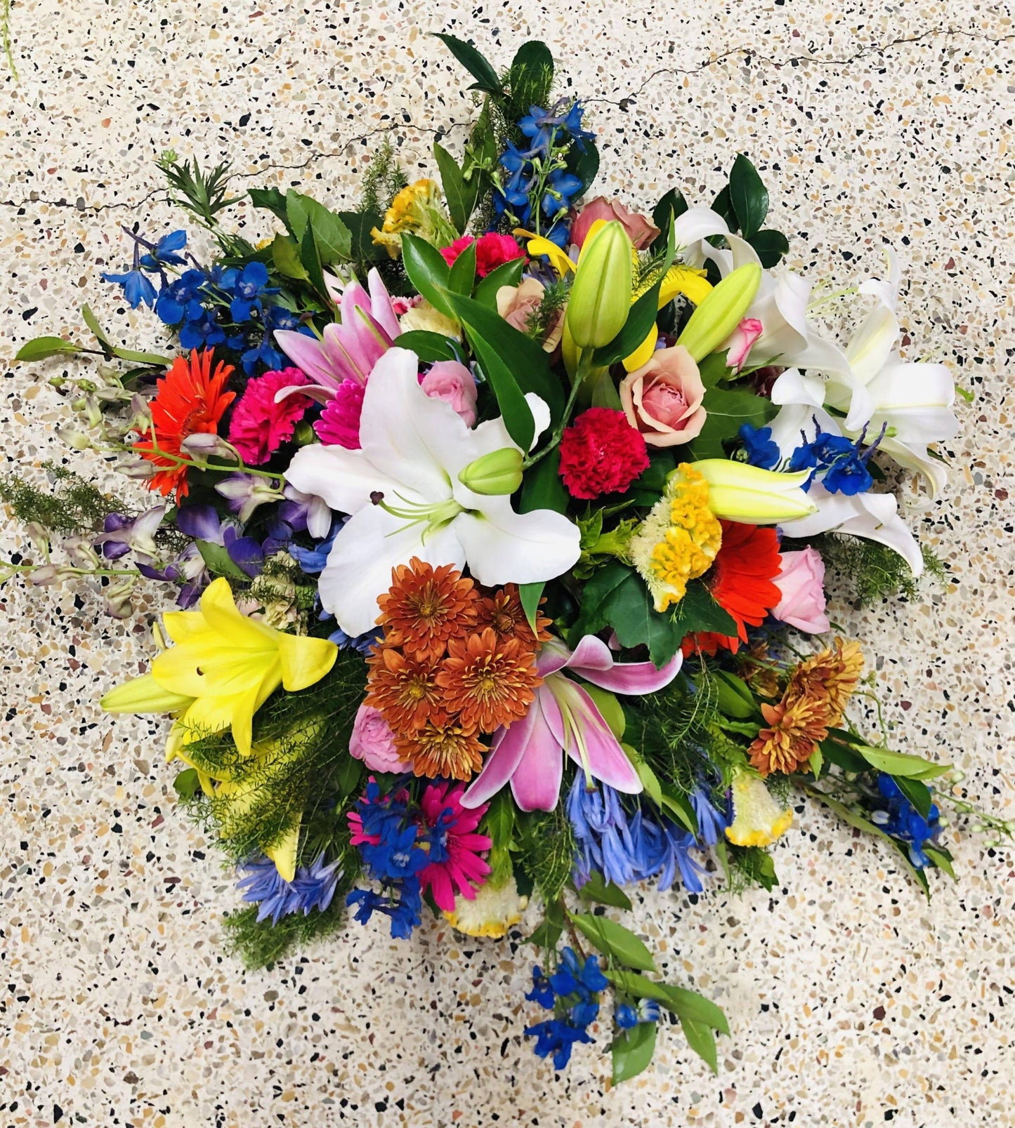Same Day Flower Delivery - Florist Choice Funeral Wreath - Naz Flowers and Gifts