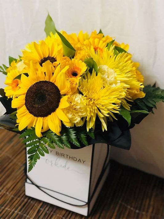 Same Day Flower Delivery - Sunshine In A Box - Naz Flowers and Gifts