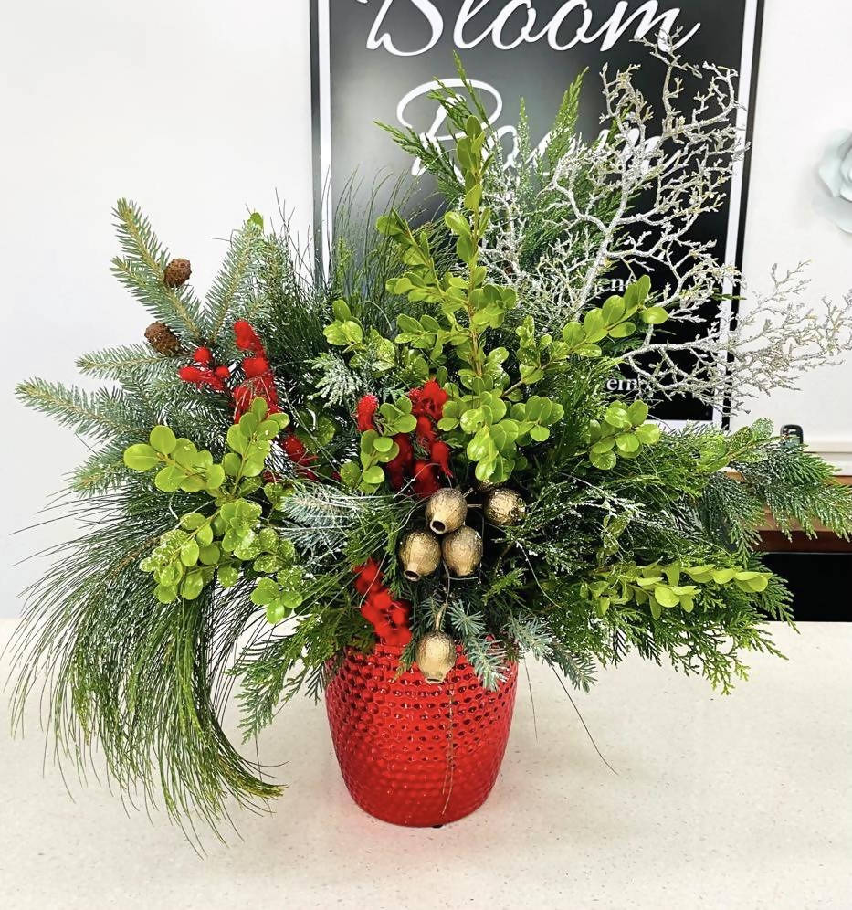 Christmas Pot Red