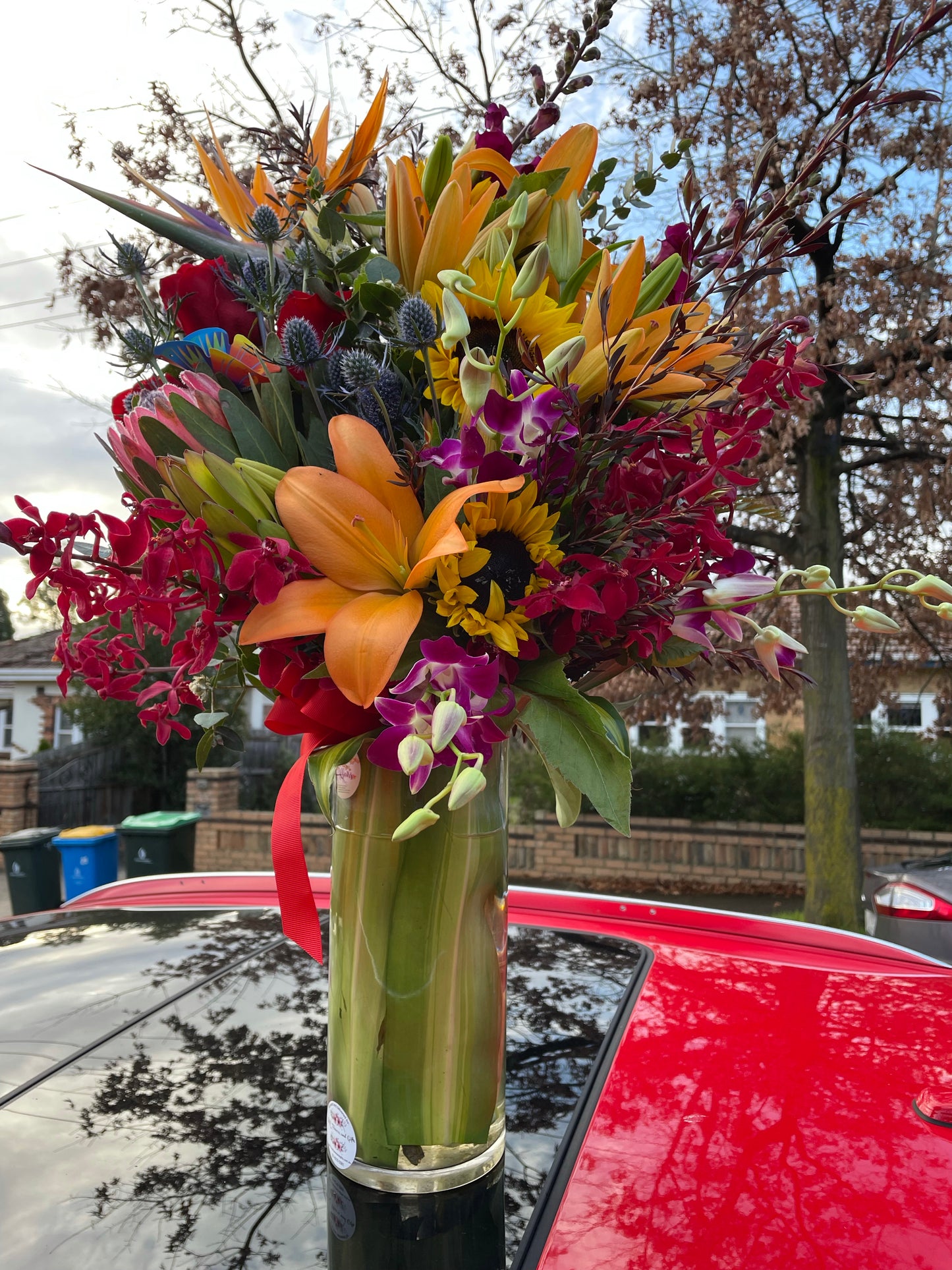 Vivid Blooms Vase