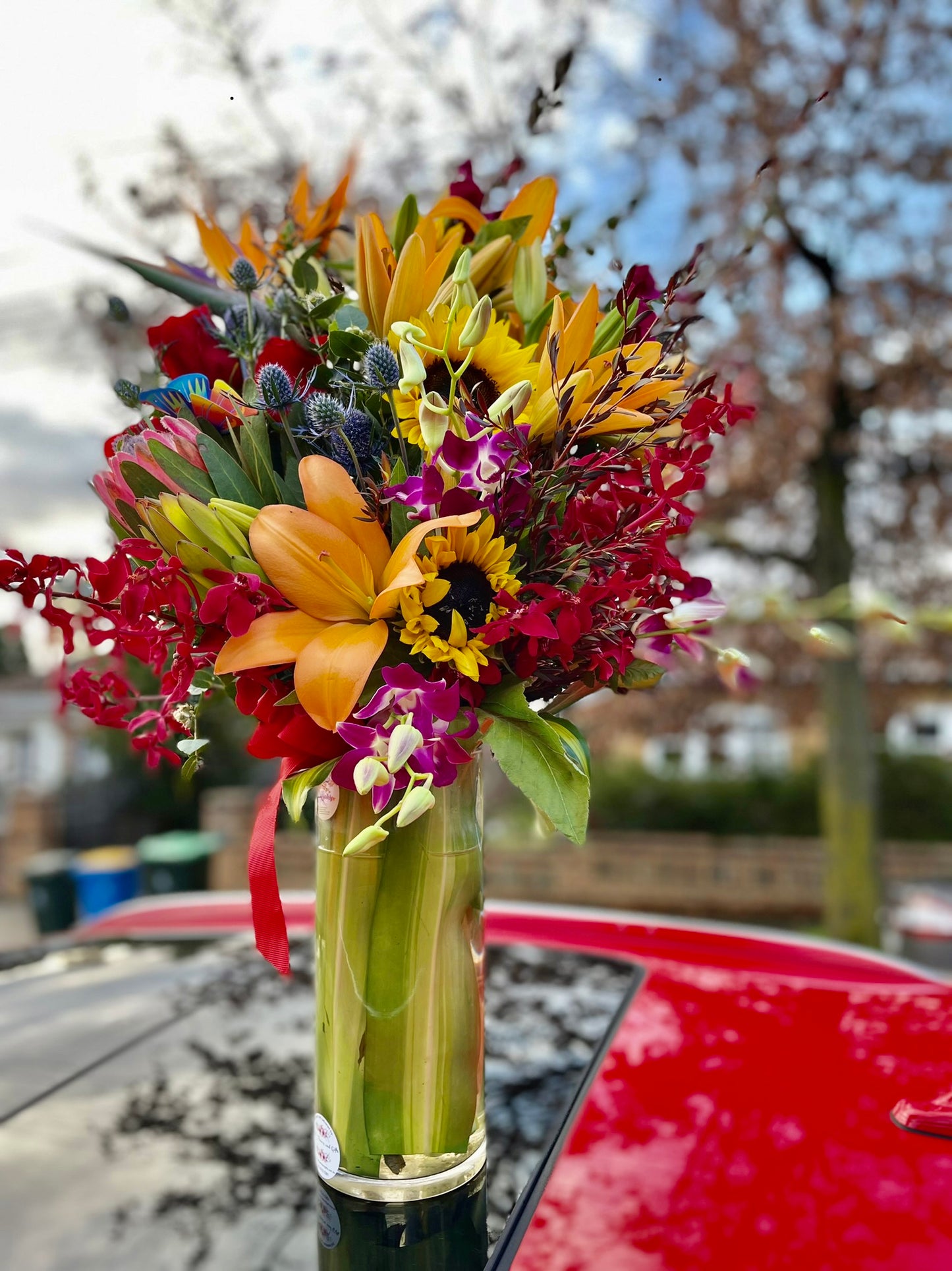 Vivid Blooms Vase
