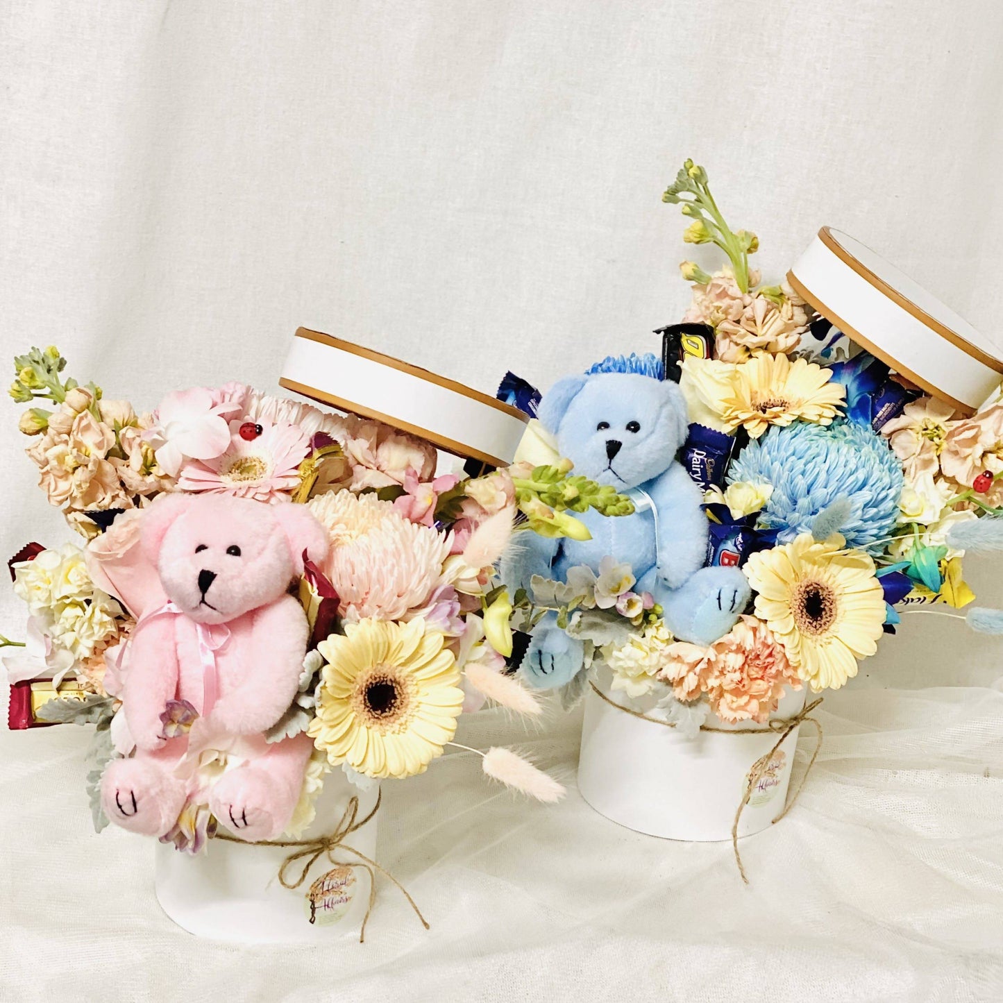 Same Day Flower Delivery - Pandora’s Babies Hat Box - Naz Flowers and Gifts