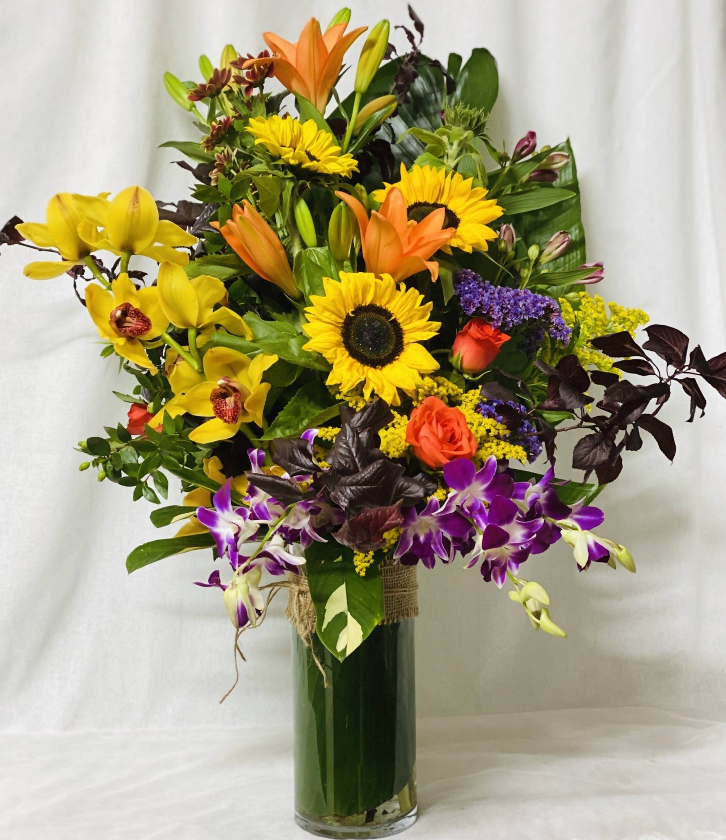 Same Day Flower Delivery - Vivid Blooms Vase - Naz Flowers and Gifts