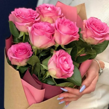  Classic Roses (Pink or White) - Flower Delivery Melbourne