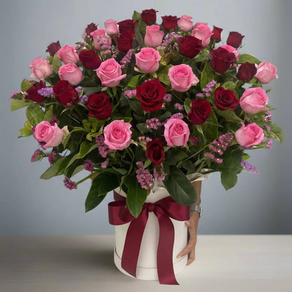  Dior Arrangement of Red & Pink Roses - Flower Delivery Melbourne
