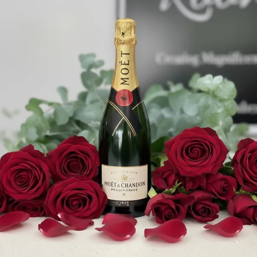  Moet & Roses - Flower Delivery Melbourne