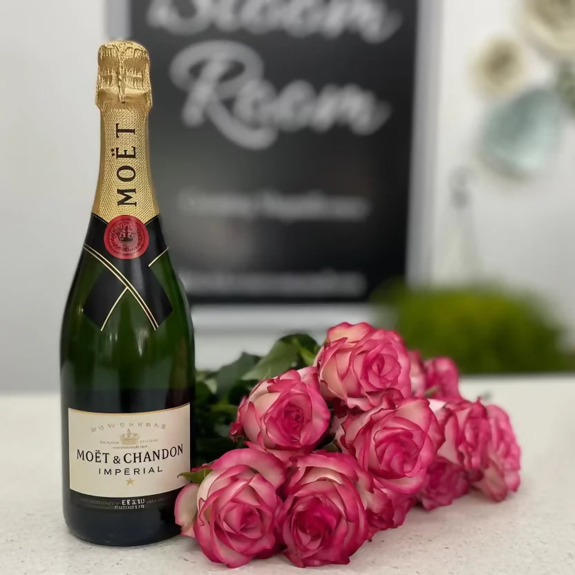  Moet & Roses - Flower Delivery Melbourne