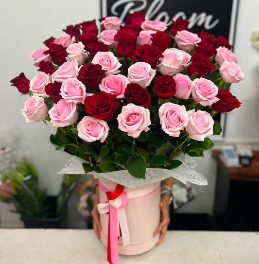  Dior Arrangement of Red & Pink Roses - Flower Delivery Melbourne