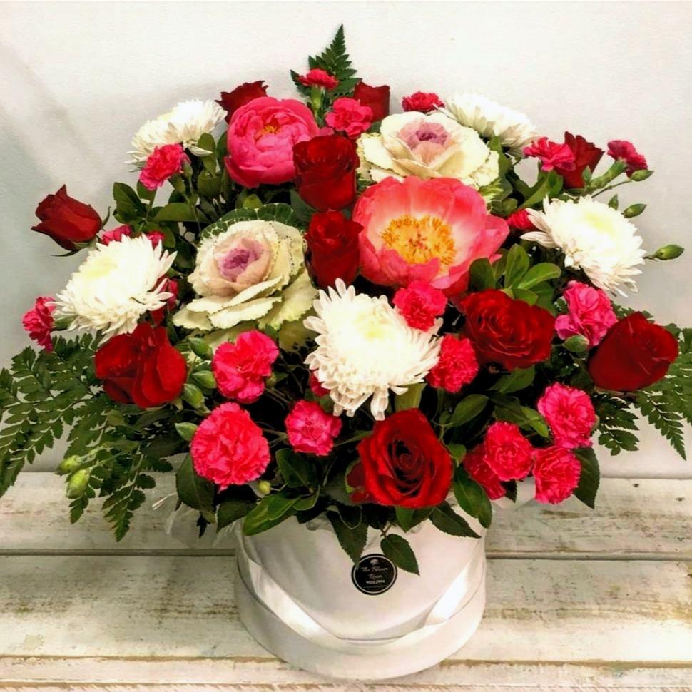 Same Day Flower Delivery - Boxed Flower Arrangements (Bright) - Naz Flowers and Gifts