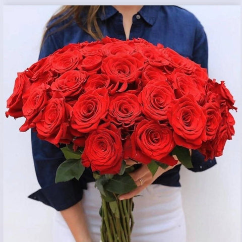 Premium Long Stem Roses (10 Roses Bunch)